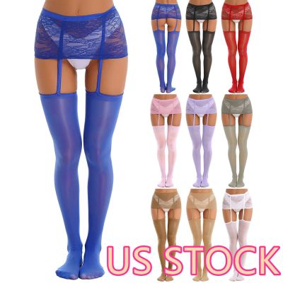 US-Women Thigh-High Stockings Tights Suspender Garter Belts Pantyhose Stocking